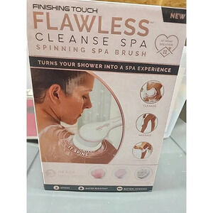 Finishing Touch Flawless Cleanse Spa Spinning Spa Brush w/3 Heads Incl Batteries